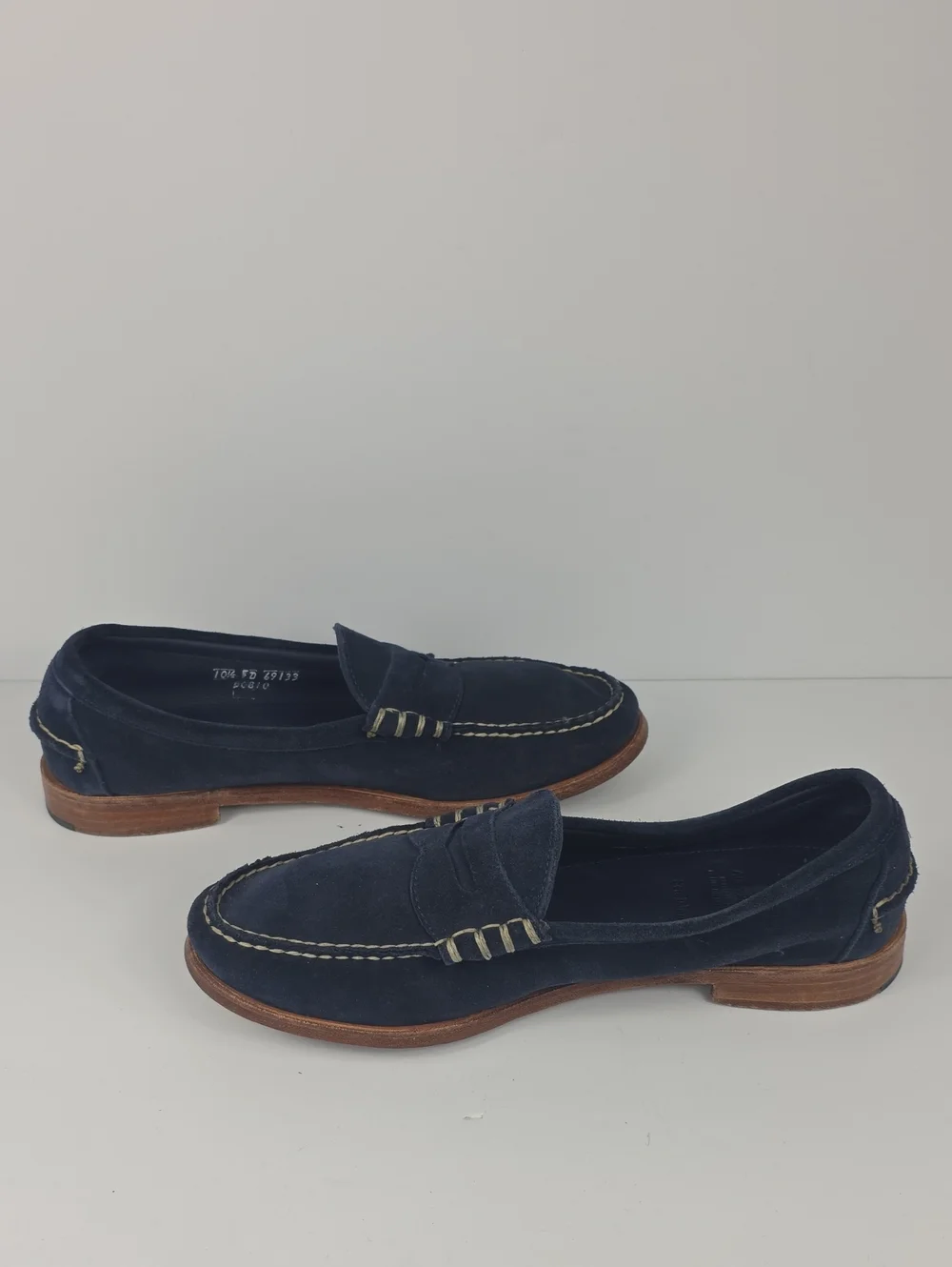 Allen Edmonds Sea Island Navy Blue Suede Men's Loafers Size 10.5